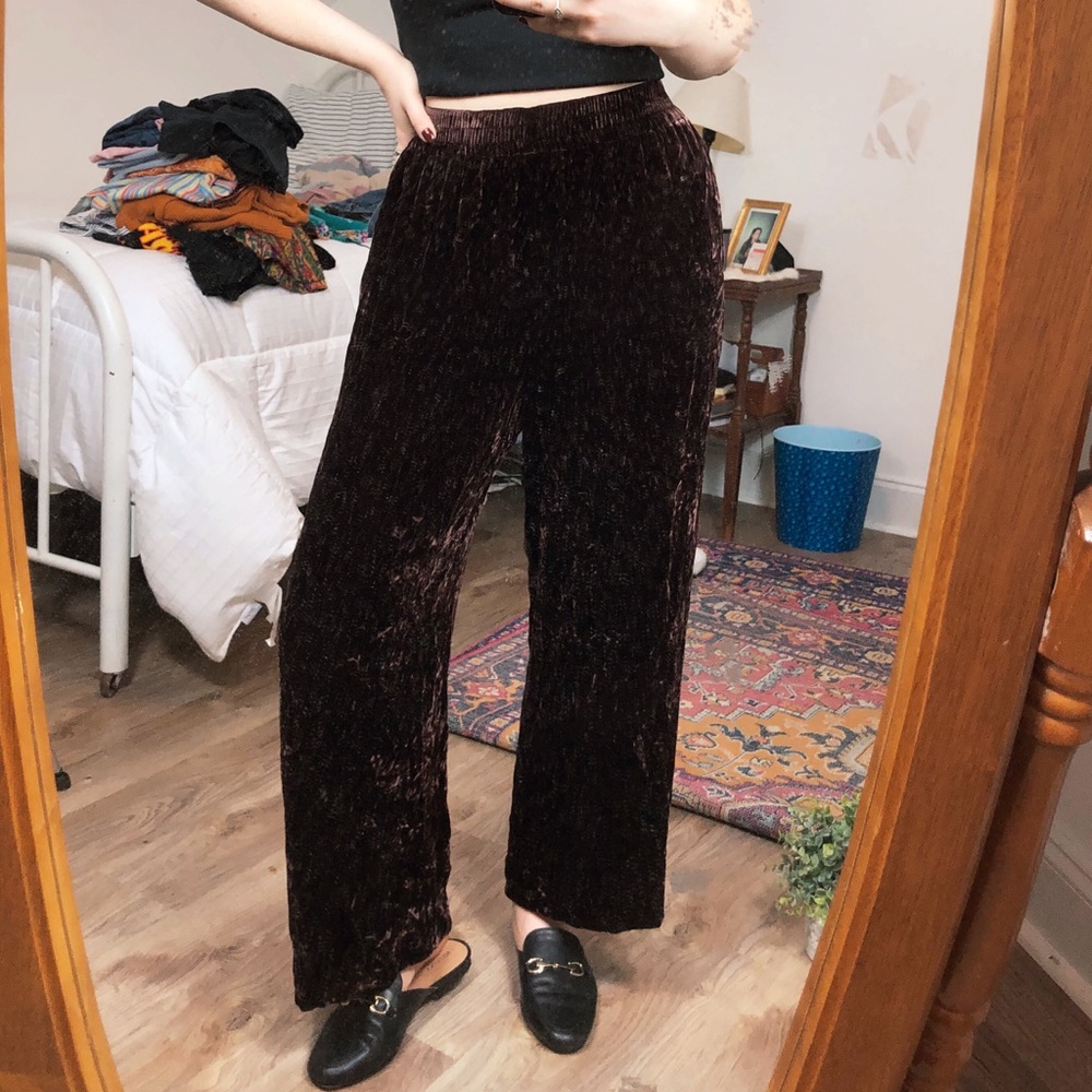 Deep Burgundy Vintage 80’s / 90’s Velvet Pants